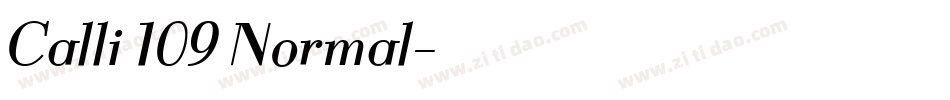 Calli 109 Normal字体转换